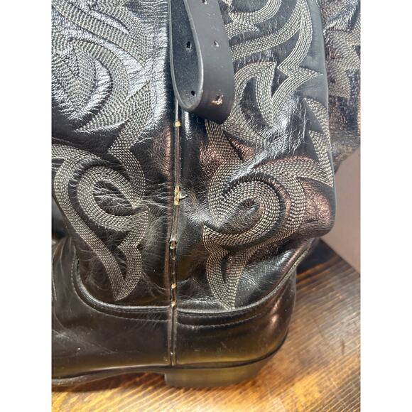 Dan Post Black Cowboy Boots Size 8